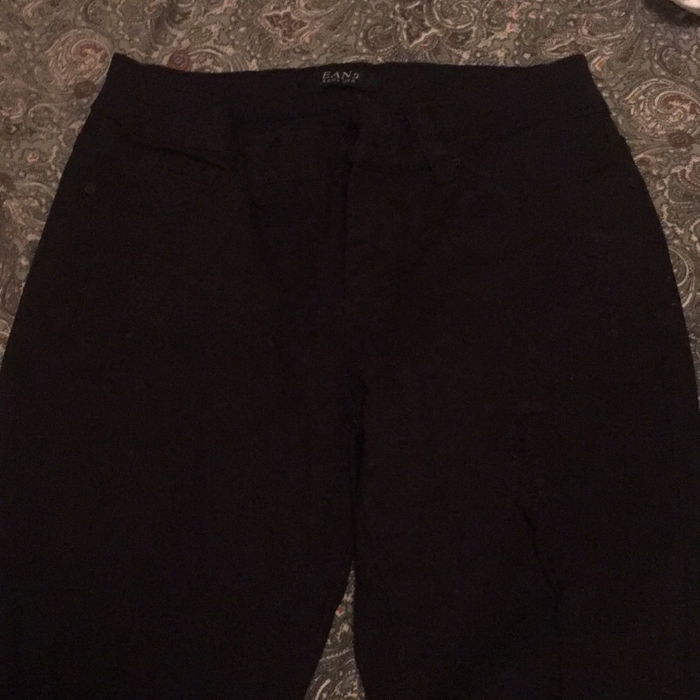 Distressed Black Jeans